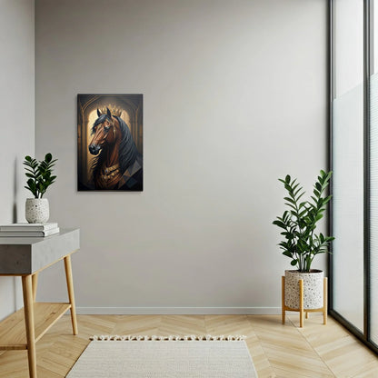 Tablou Modern - Portret Ecvestru Regal în Stil Cubist - vedere hol