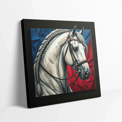 Tablou Modern - Portret Geometric de Cal 2 - vedere din lateral