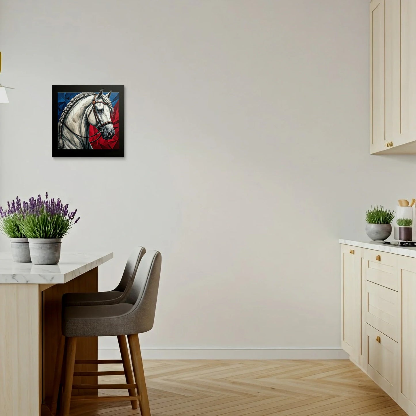 Tablou Modern - Portret Geometric de Cal 2 - vedere bucatarie