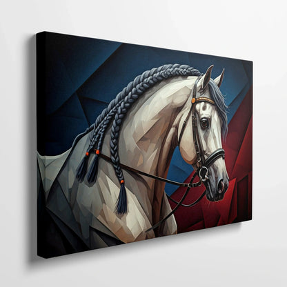 Tablou Modern - Portret Geometric de Cal 3 - vedere din lateral