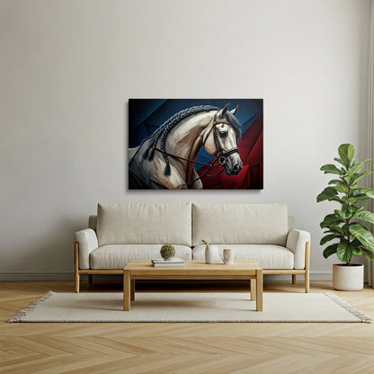 Tablou Modern - Portret Geometric de Cal 3 - vedere living