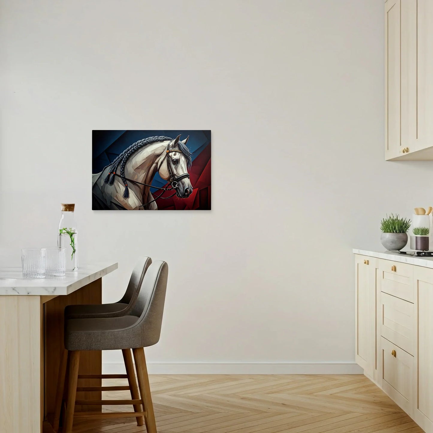 Tablou Modern - Portret Geometric de Cal 3 - vedere bucatarie