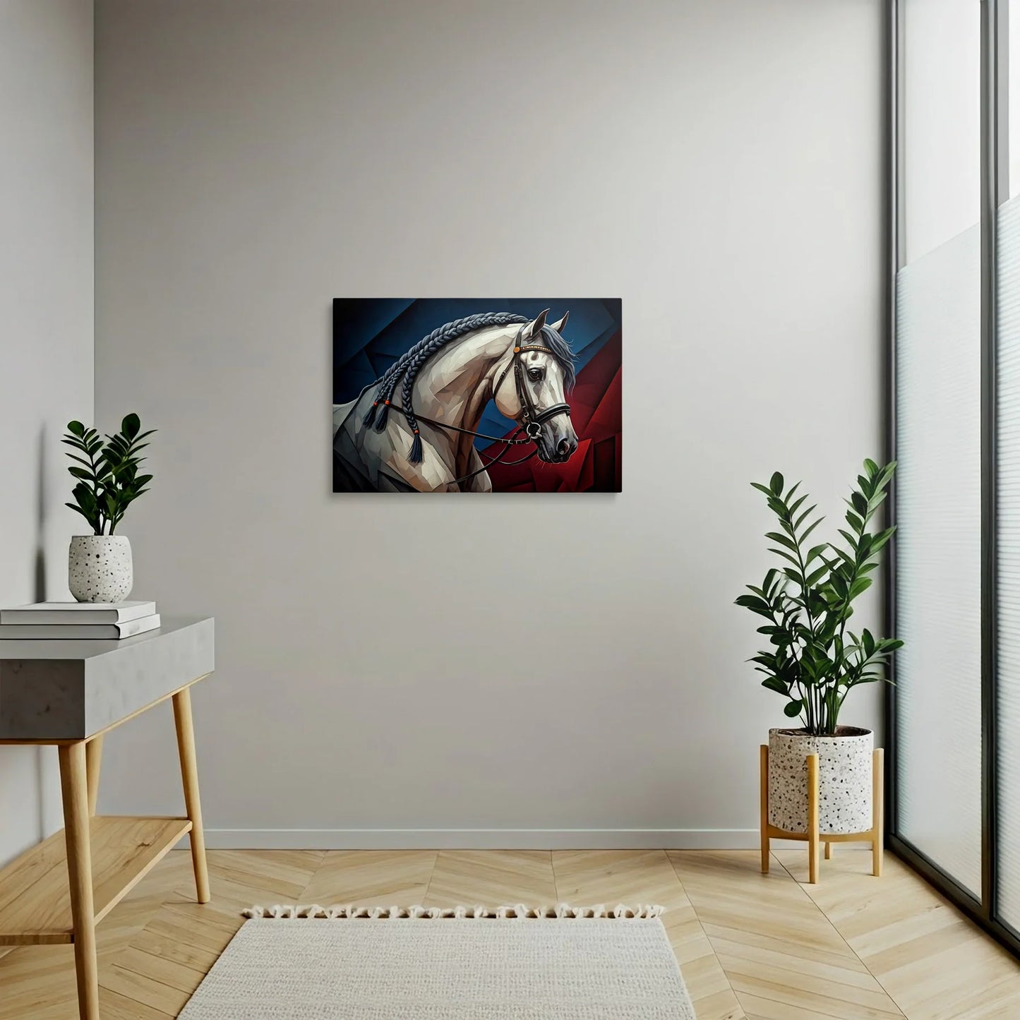 Tablou Modern - Portret Geometric de Cal 3 - vedere hol