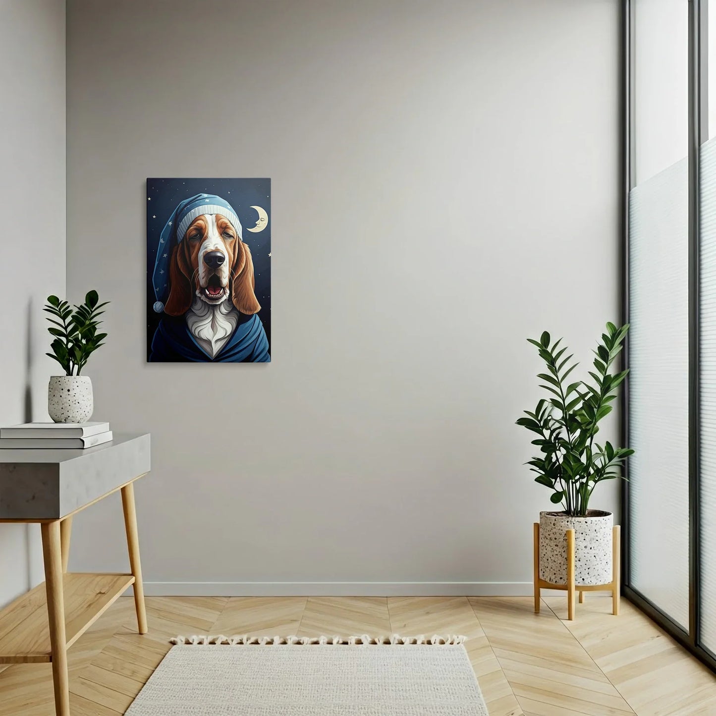 Tablou Modern - Portret Geometric Al Unui Câine Somnoros 2 - vedere hol