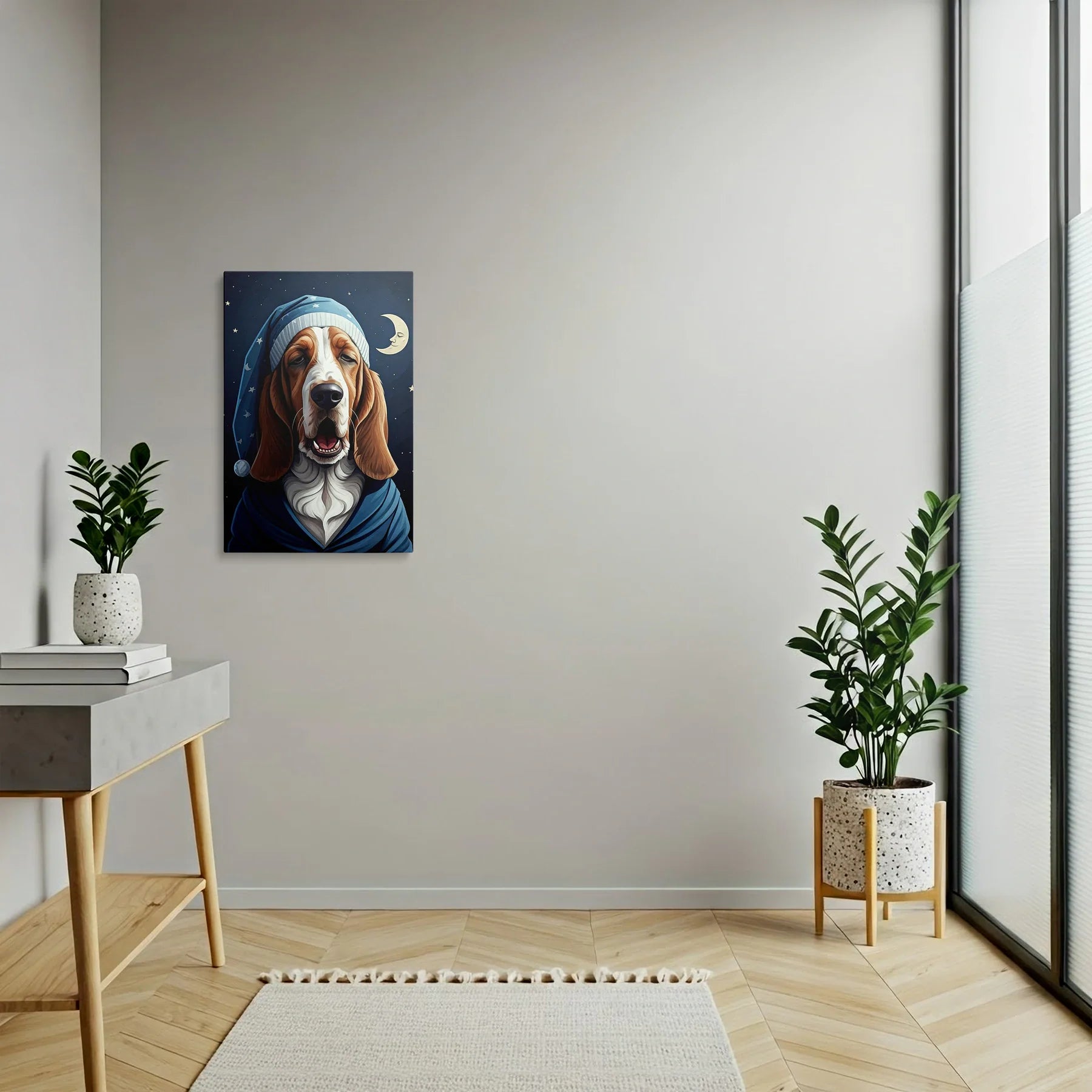 Tablou Modern - Portret Geometric Al Unui Câine Somnoros 2 - vedere hol