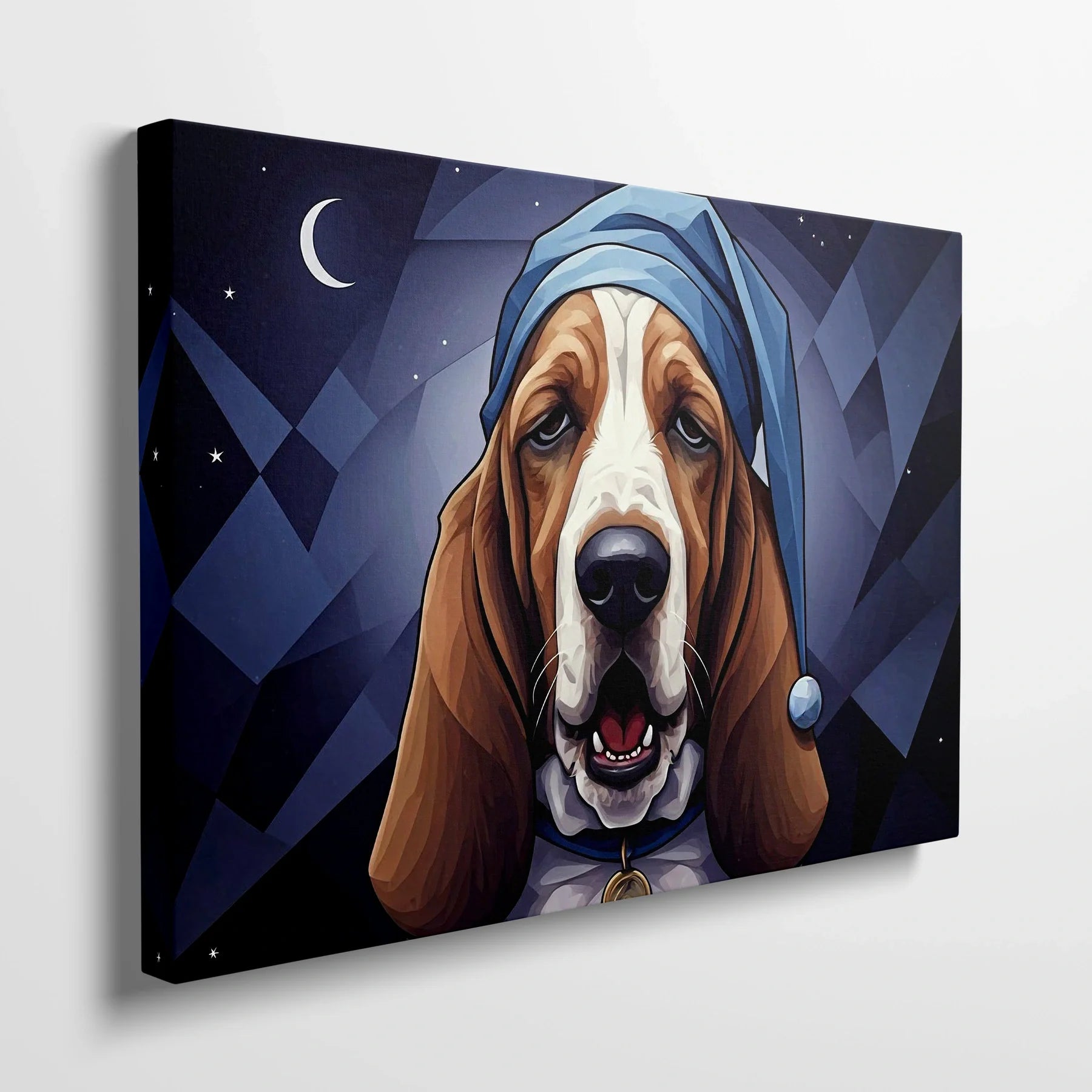 Tablou Modern - Portret Geometric Al Unui Câine Somnoros 3 - vedere din lateral