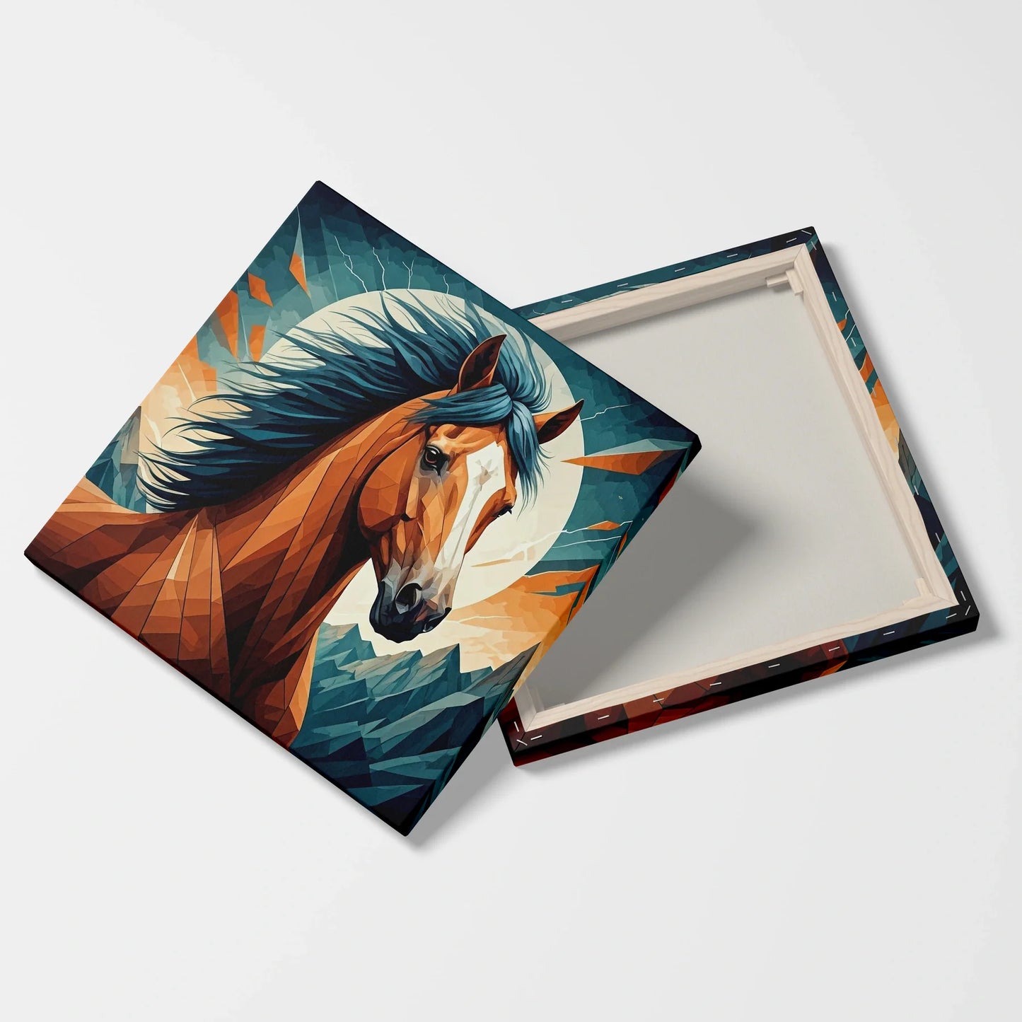 Tablou Modern - Portret Geometric Al Unui Cal 4 - vedere fata verso