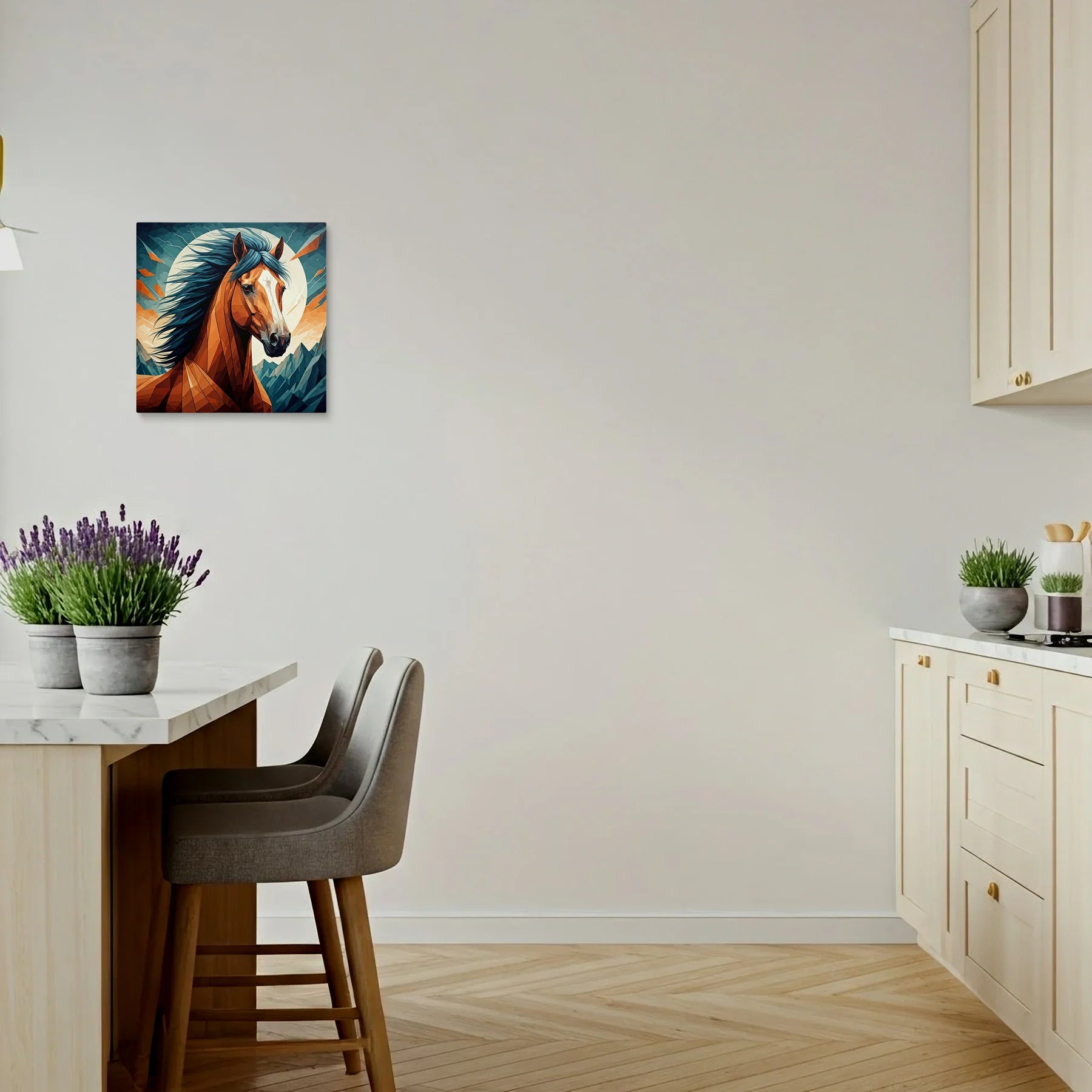 Tablou Modern - Portret Geometric Al Unui Cal 4 - vedere bucatarie