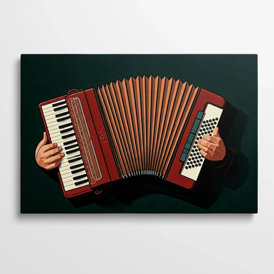 Tablou Modern - Accordion Cubist Colorat - vedere din fata