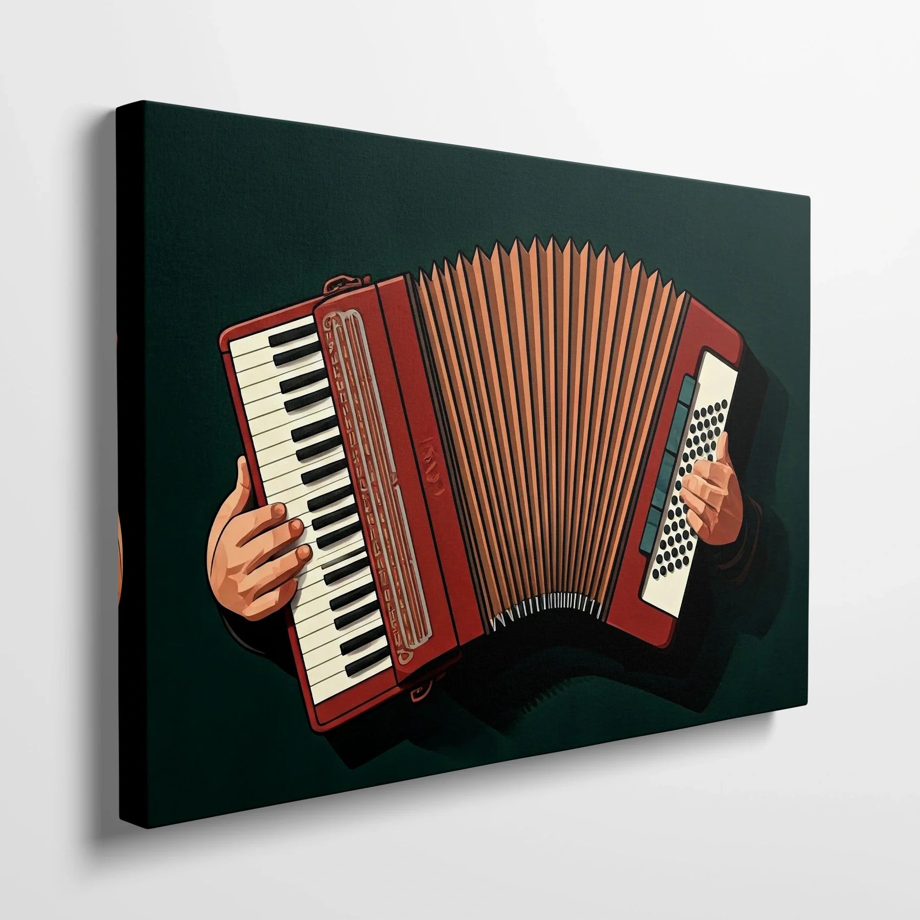 Tablou Modern - Accordion Cubist Colorat - vedere din lateral