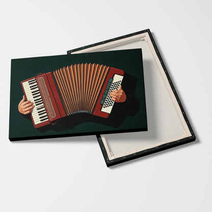 Tablou Modern - Accordion Cubist Colorat - vedere fata verso