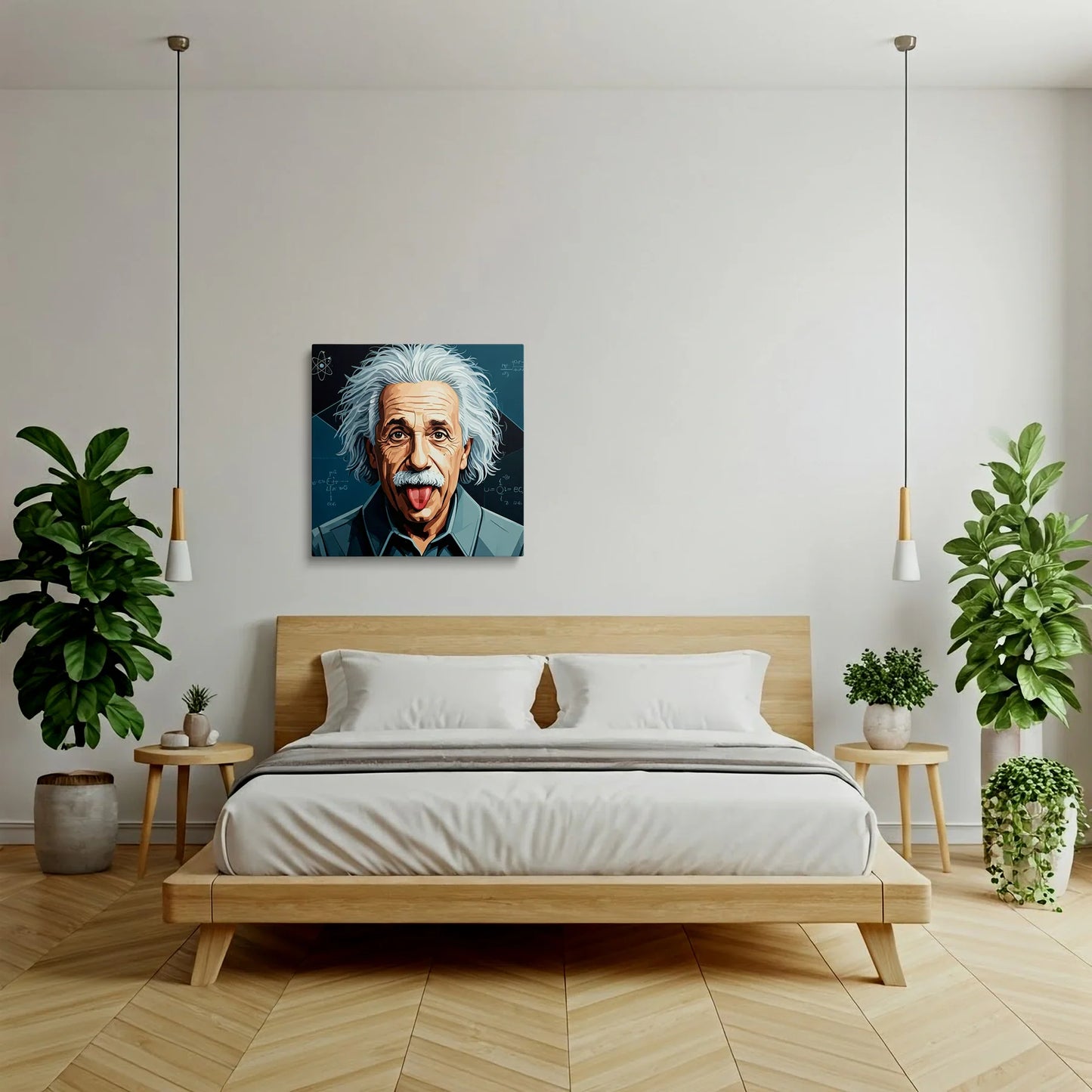 Tablou Modern - Albert Einstein Cubist - vedere dormitor