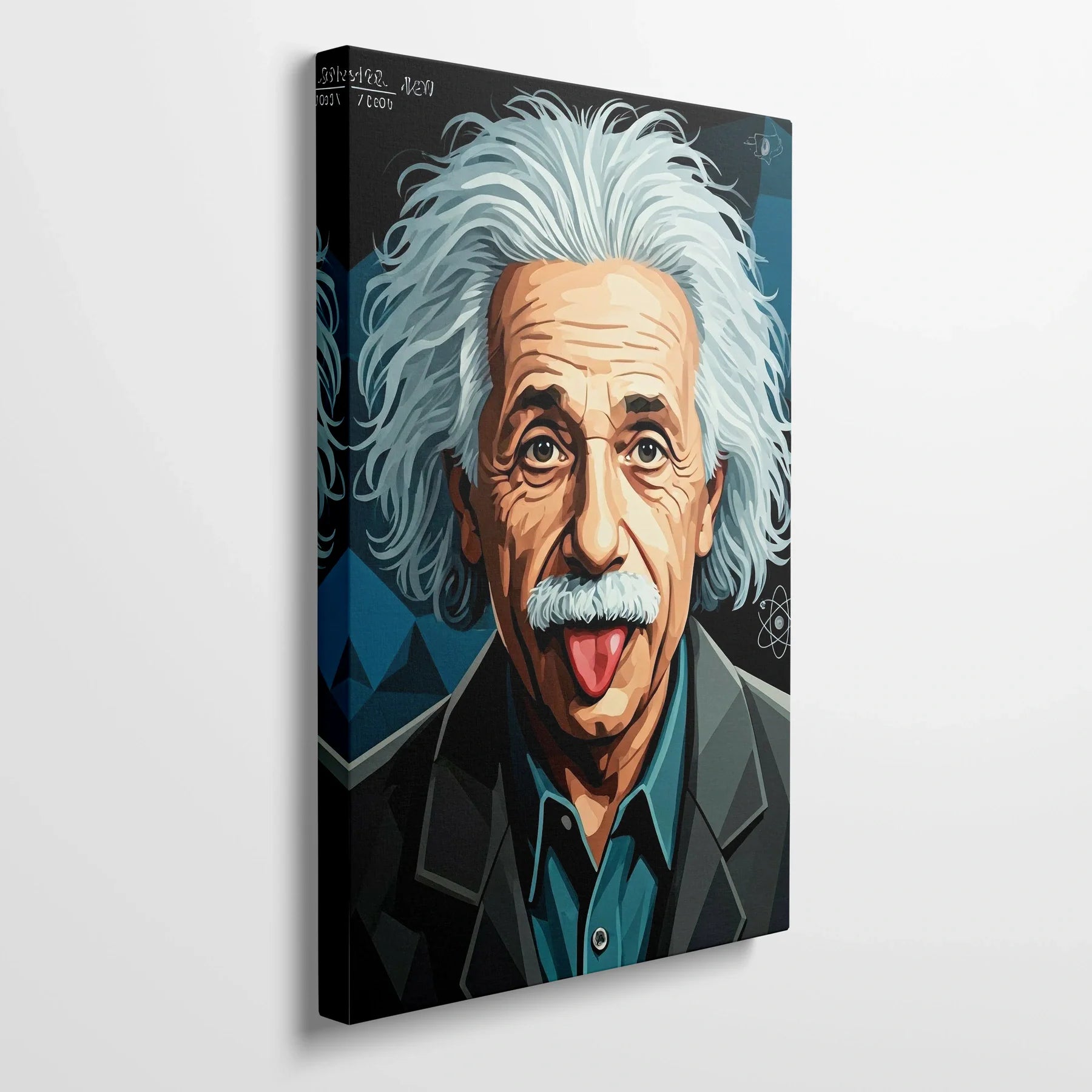 Tablou Modern - Portret Cubist Albert Einstein - vedere din lateral