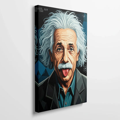 Tablou Modern - Portret Cubist Albert Einstein - vedere din lateral