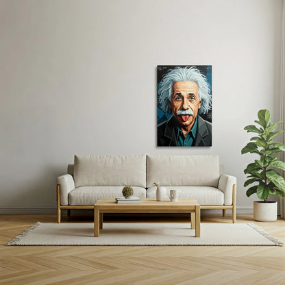 Tablou Modern - Portret Cubist Albert Einstein - vedere living