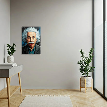 Tablou Modern - Portret Cubist Albert Einstein - vedere hol