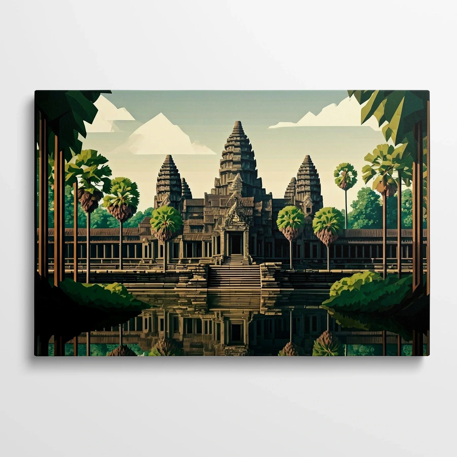 Tablou Modern - Portret Cubist Al Angkor Wat 2 - vedere din fata
