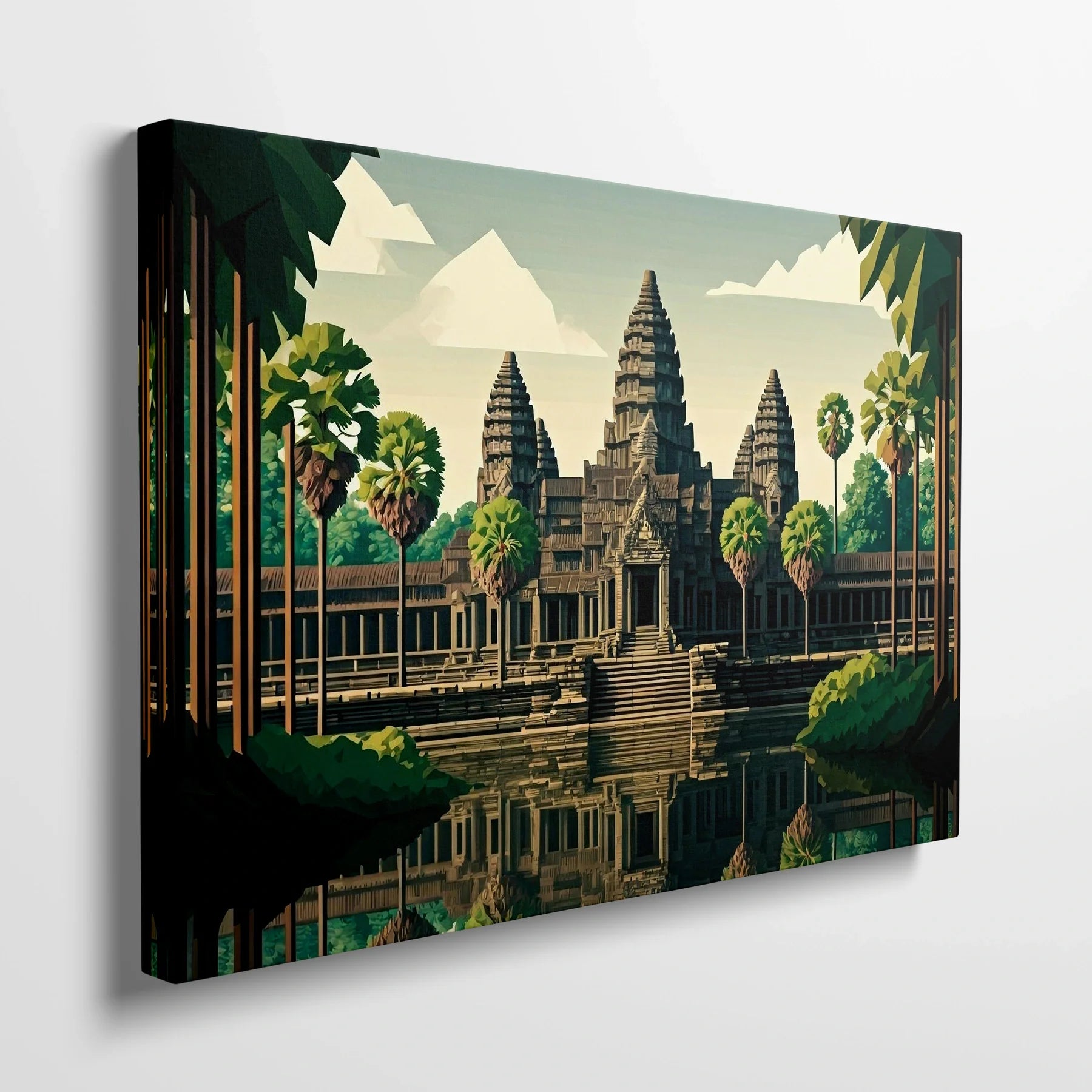 Tablou Modern - Portret Cubist Al Angkor Wat 2 - vedere din lateral