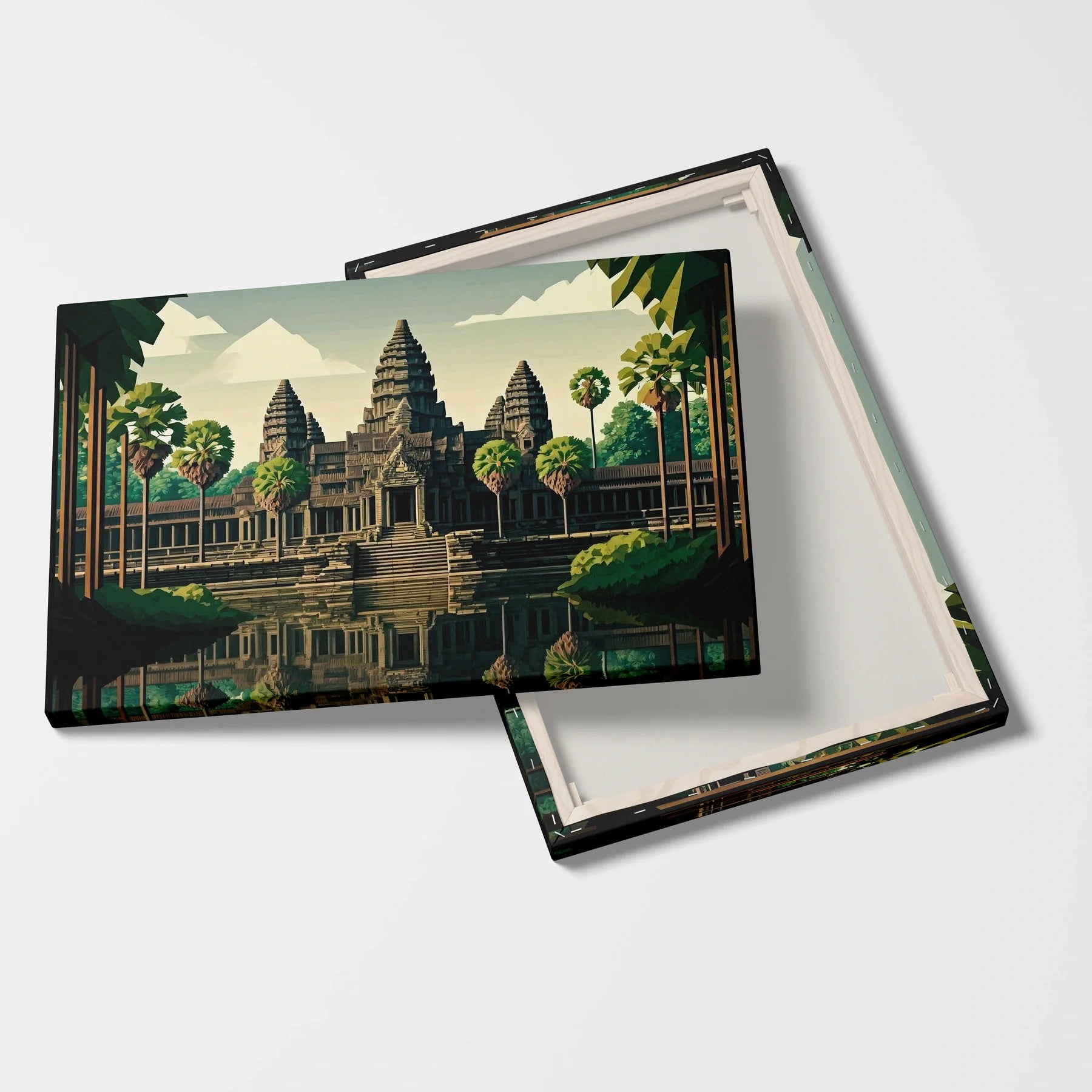 Tablou Modern - Portret Cubist Al Angkor Wat 2 - vedere fata verso