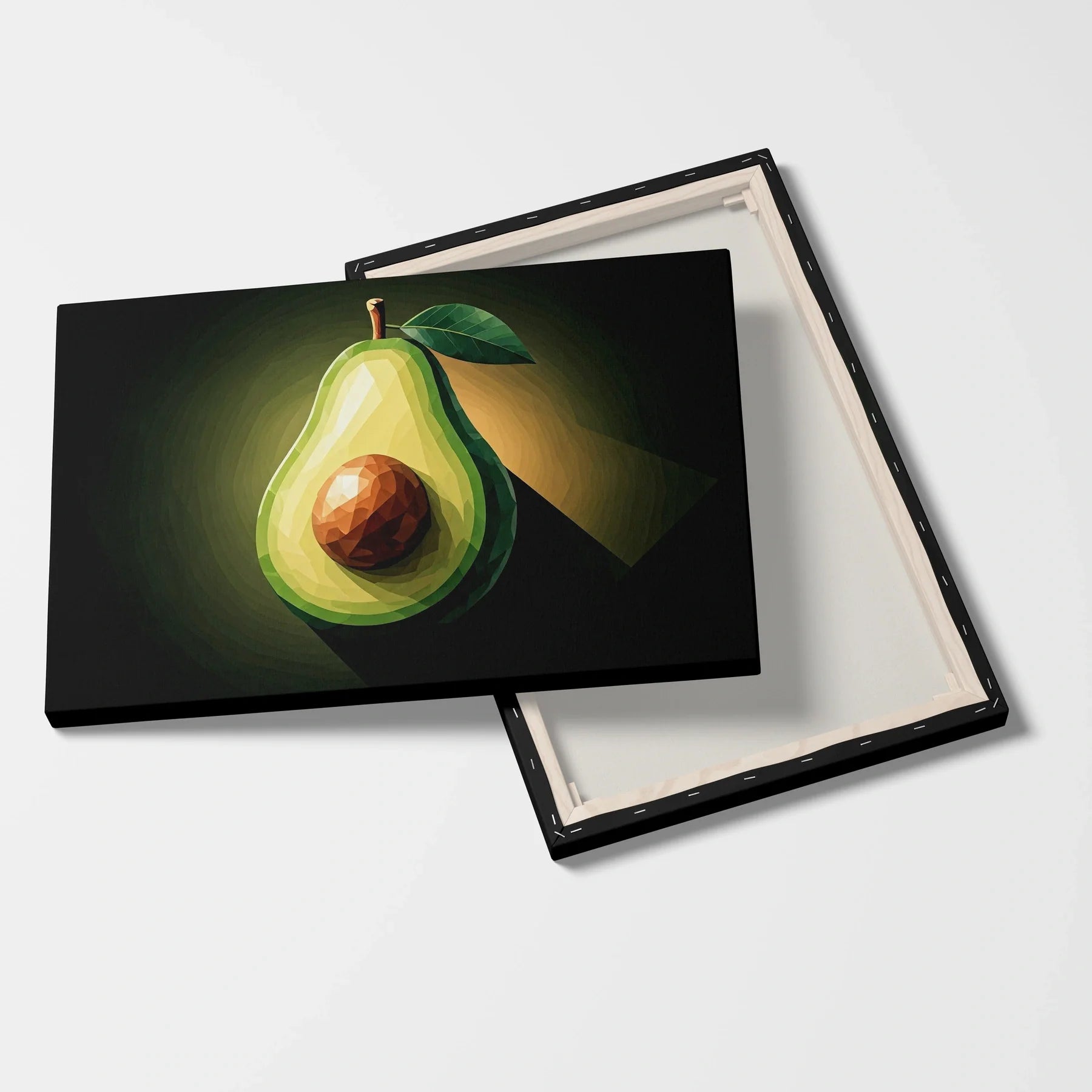 Tablou Modern - Avocado Cubist Colorat - vedere fata verso