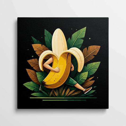 Tablou Modern - Portret Geometric de Banană - vedere din fata