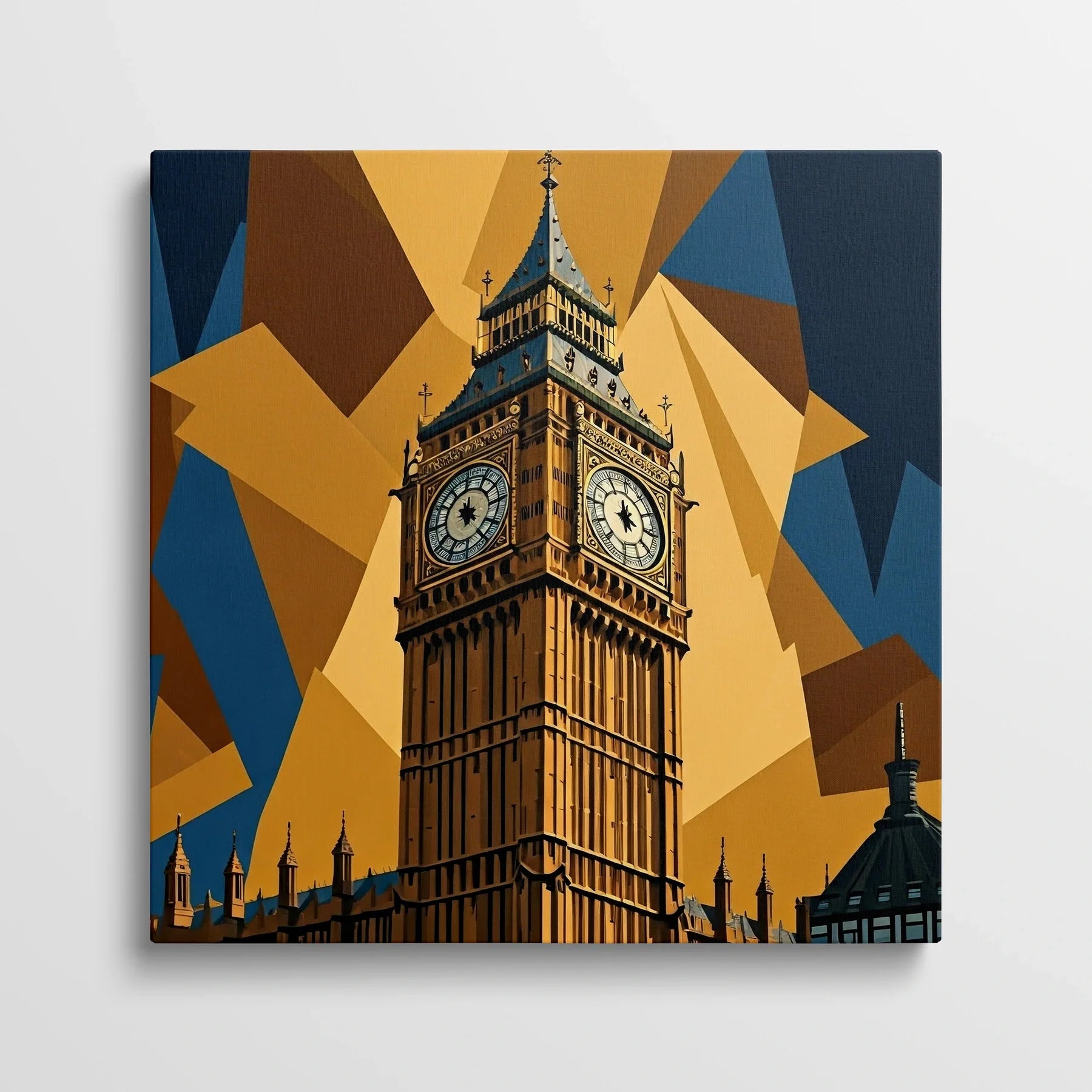 Tablou Modern - Portret Cubist Big Ben - vedere din fata