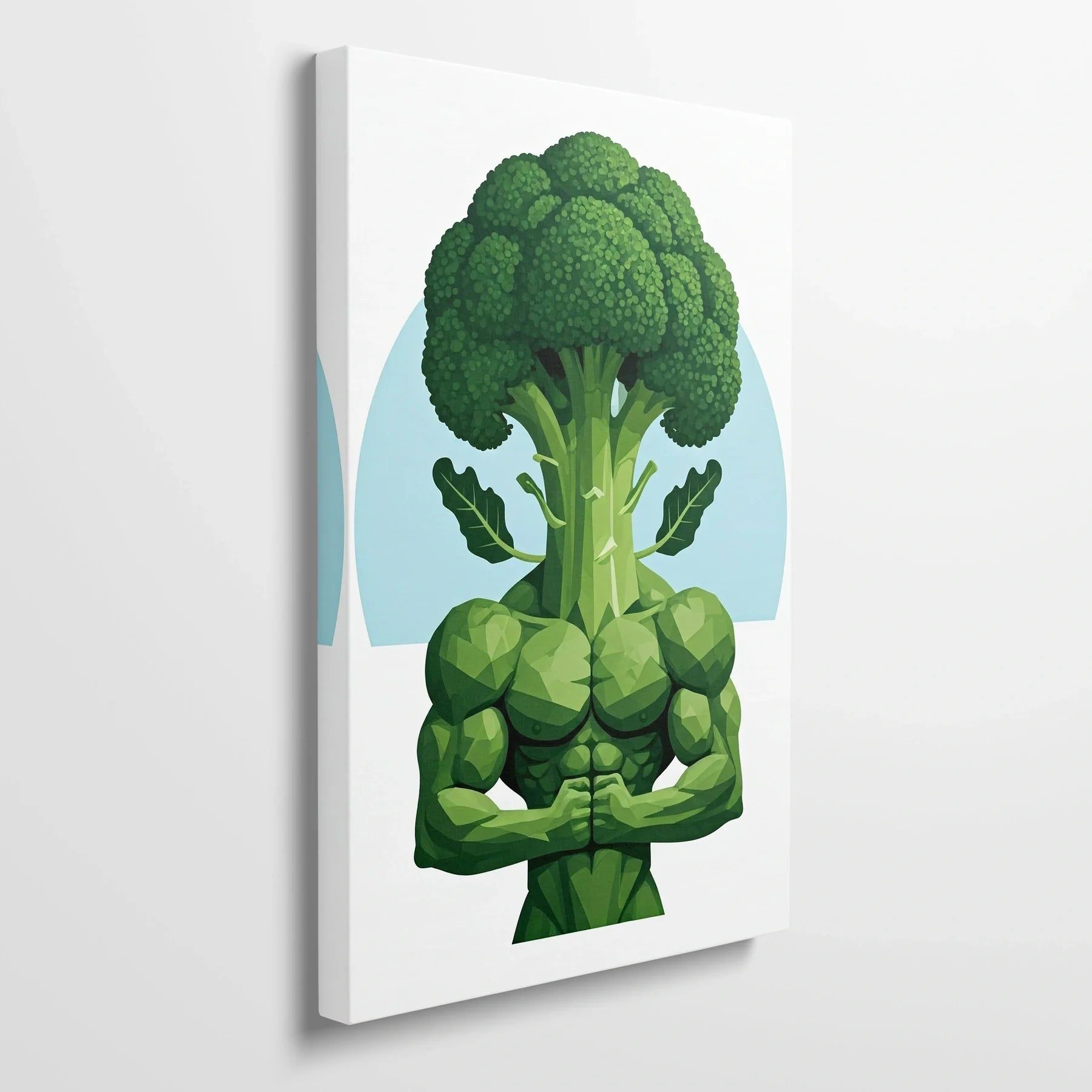 Tablou Modern - Portret Geometric de Broccoli - vedere din lateral