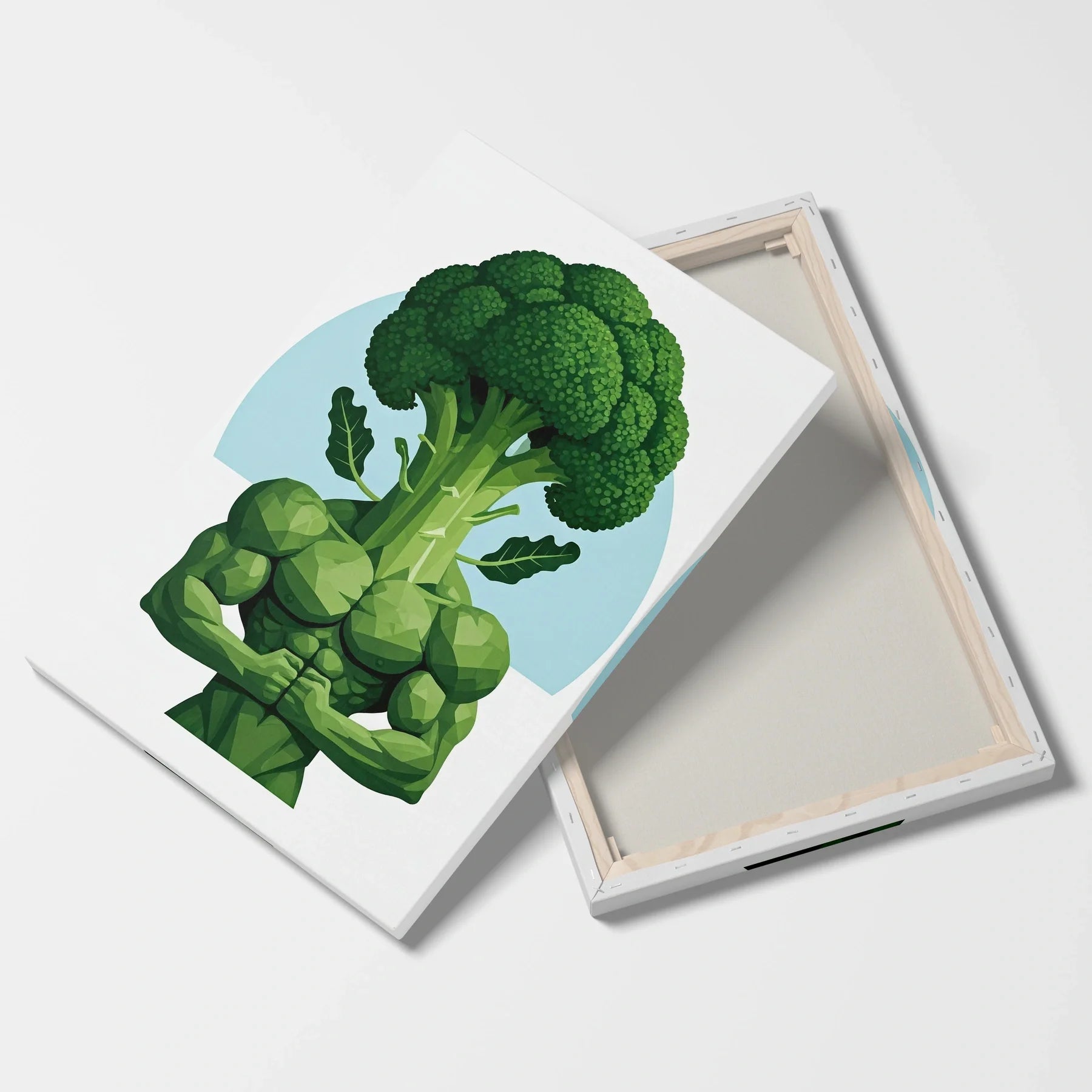 Tablou Modern - Portret Geometric de Broccoli - vedere fata verso