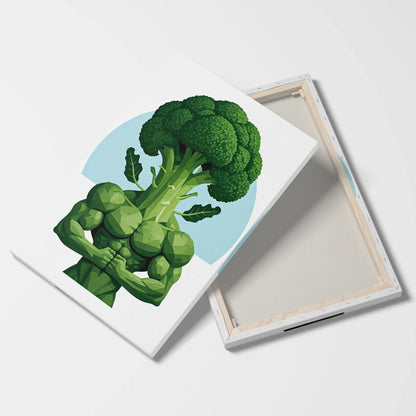 Tablou Modern - Portret Geometric de Broccoli - vedere fata verso