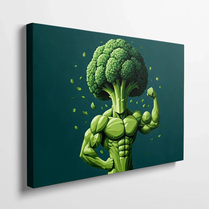 Tablou Modern - Portret Cubist de Broccoli - vedere din lateral