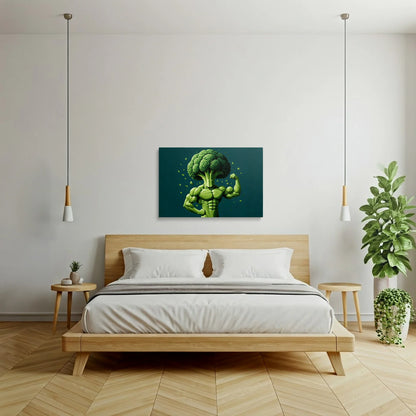 Tablou Modern - Portret Cubist de Broccoli - vedere dormitor