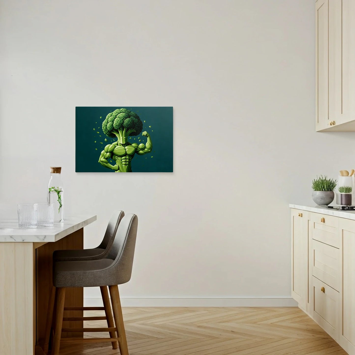 Tablou Modern - Portret Cubist de Broccoli - vedere bucatarie