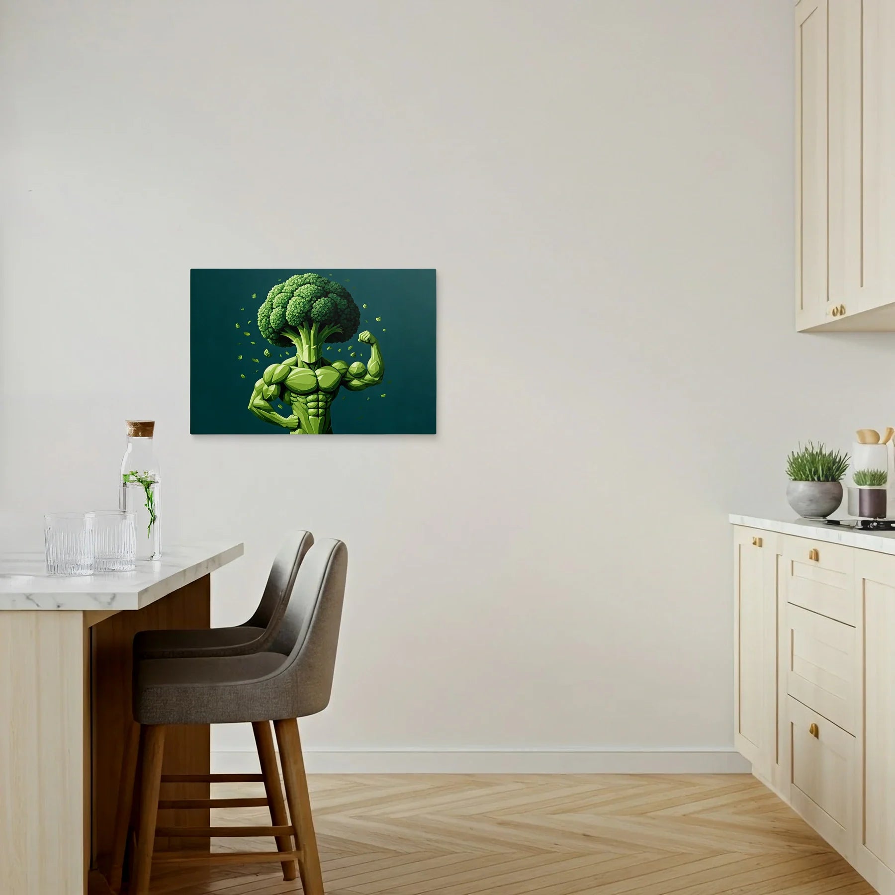 Tablou Modern - Portret Cubist de Broccoli - vedere bucatarie