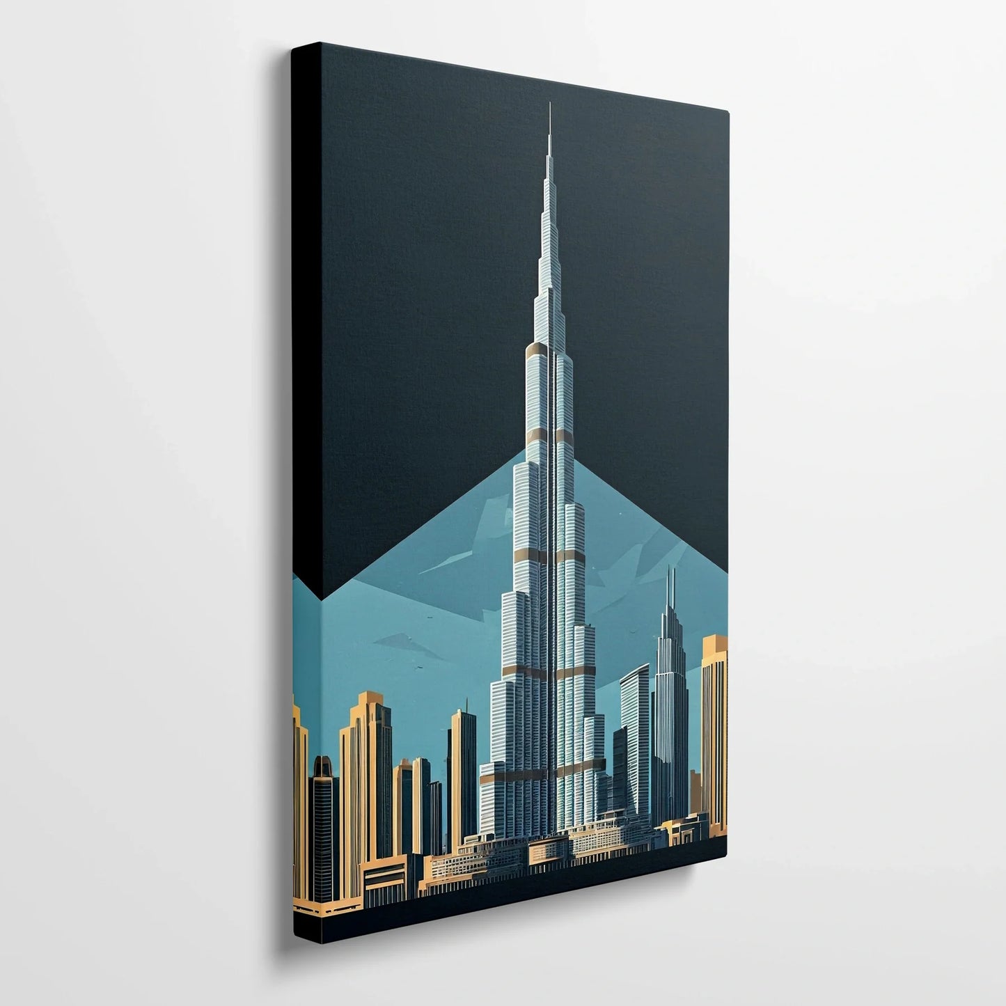 Tablou Modern - Portret Geometric Al Burj Khalifa - vedere din lateral