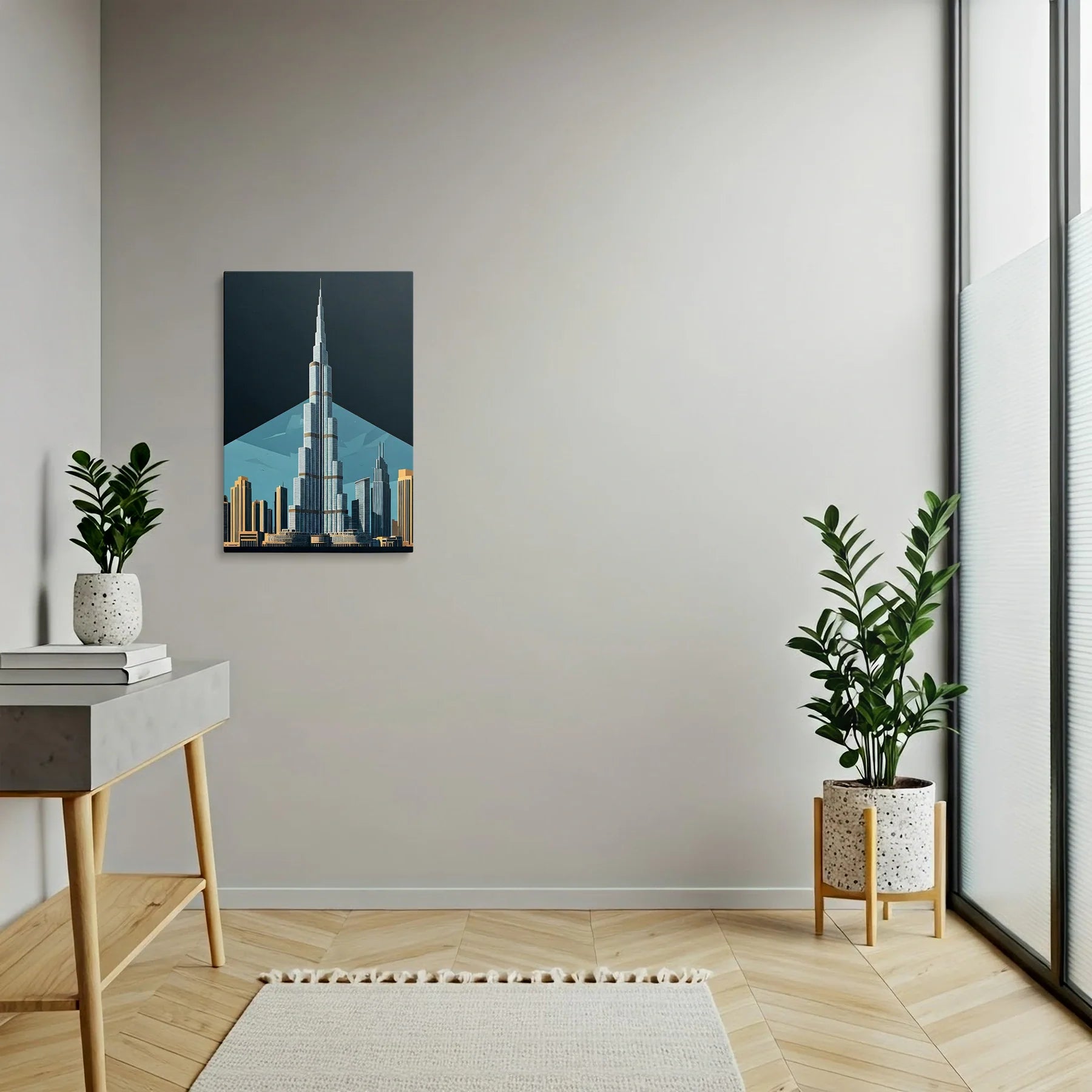 Tablou Modern - Portret Geometric Al Burj Khalifa - vedere hol