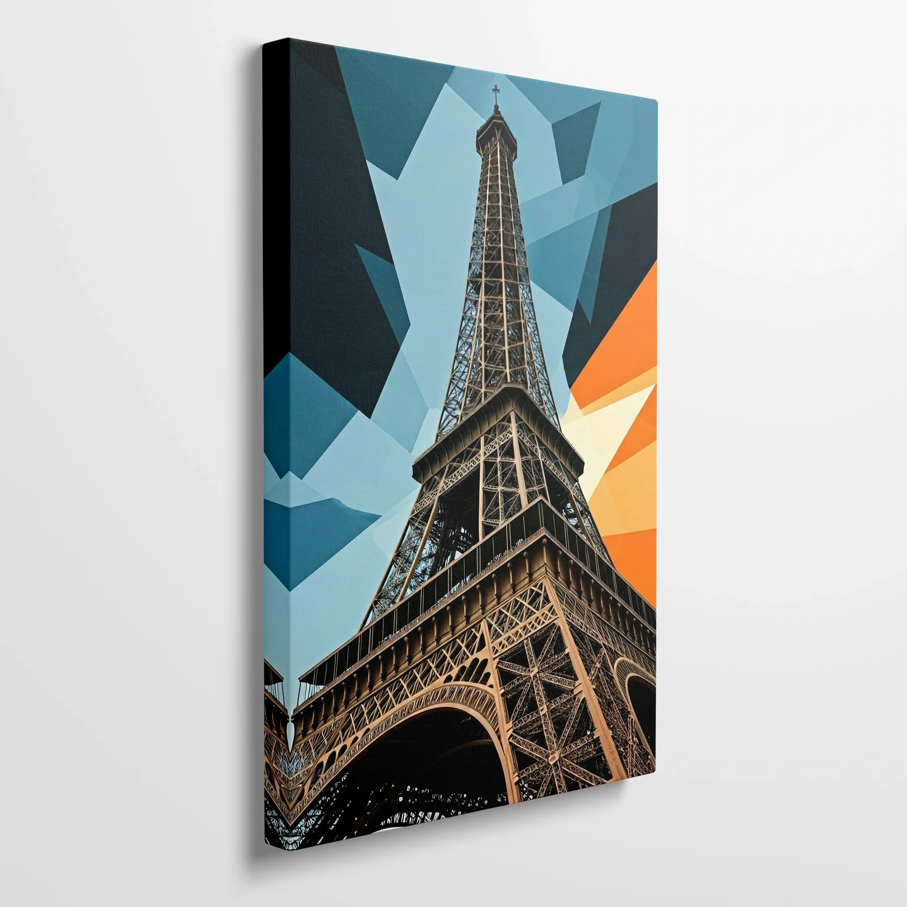 Tablou Modern - Efect Cubist Al Turnului Eiffel - vedere din lateral