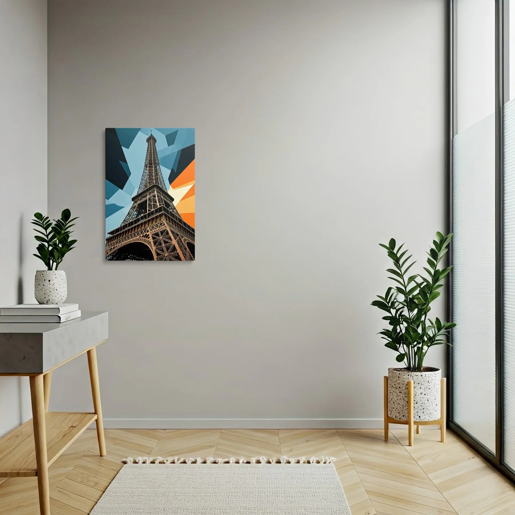 Tablou Modern - Efect Cubist Al Turnului Eiffel - vedere hol