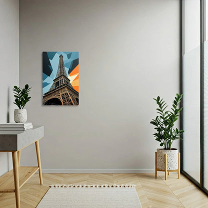 Tablou Modern - Efect Cubist Al Turnului Eiffel - vedere hol
