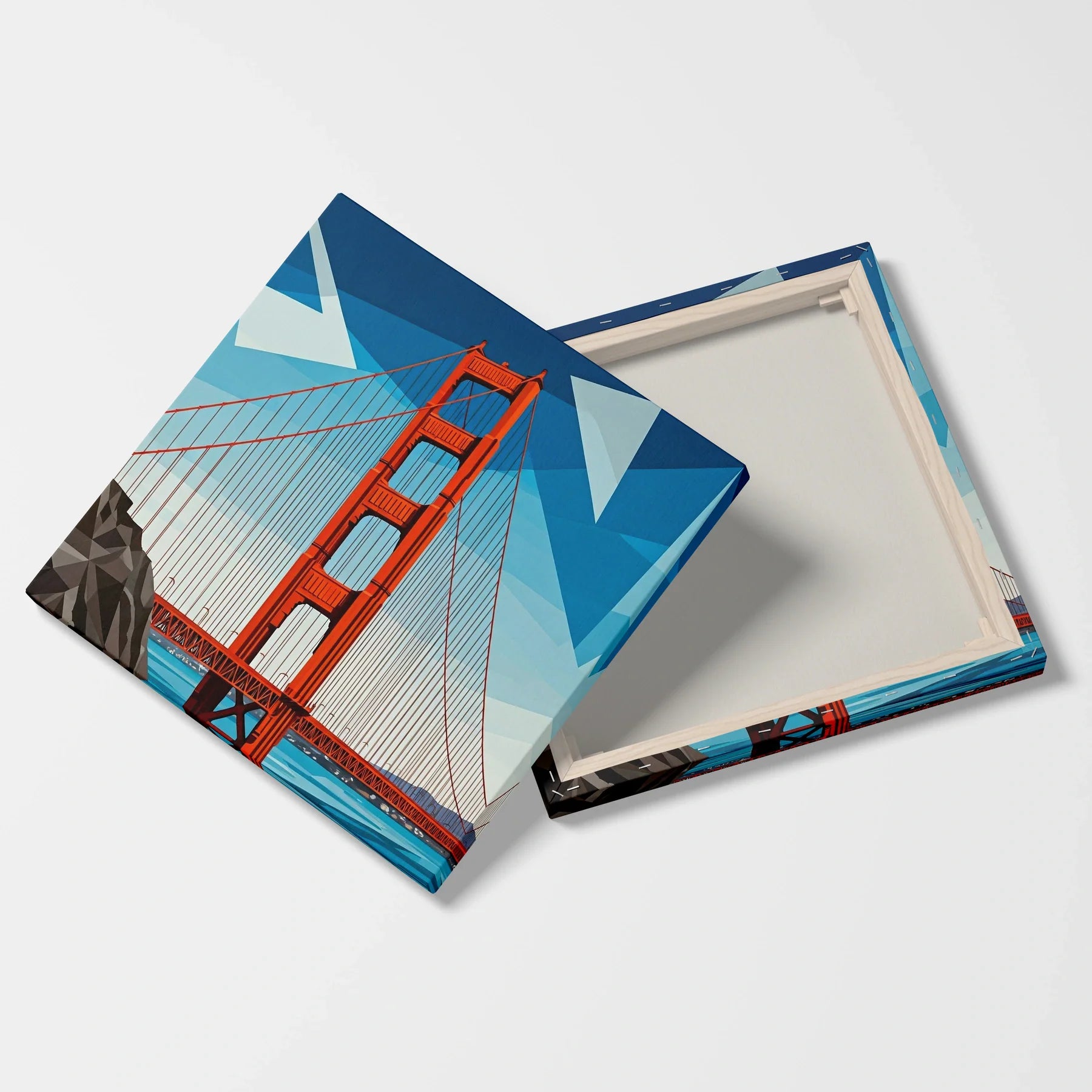 Tablou Modern - Portret Geometric Al Podului Golden Gate - vedere fata verso