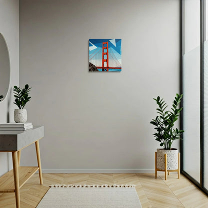 Tablou Modern - Portret Geometric Al Podului Golden Gate - vedere hol