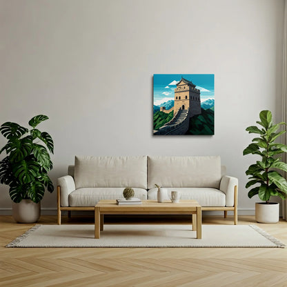 Tablou Modern - Peisaj Cubist Al Marelui Zid Chinezesc - vedere living
