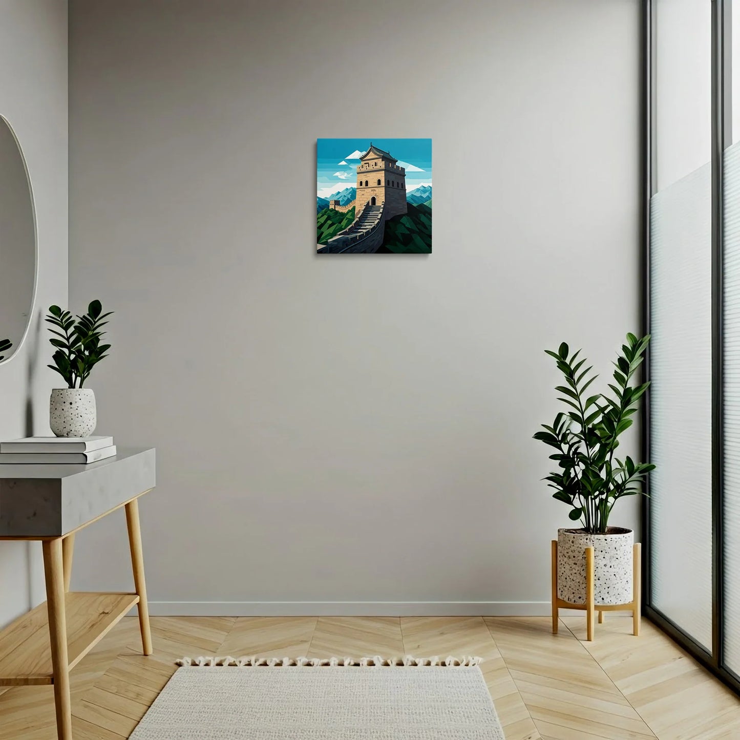 Tablou Modern - Peisaj Cubist Al Marelui Zid Chinezesc - vedere hol