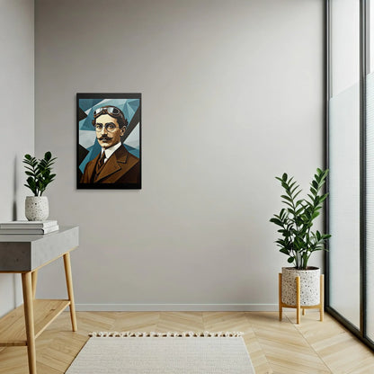 Tablou Modern - Portret Cubist cu Geometrie Expresivă - vedere hol