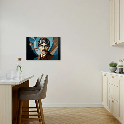 Tablou Modern - Portret Cubist cu Influențe Aeronautice - vedere bucatarie