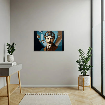 Tablou Modern - Portret Cubist cu Influențe Aeronautice - vedere hol