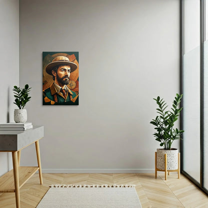 Tablou Modern - Portret Cubist Colorat Al Lui Marco Polo - vedere hol