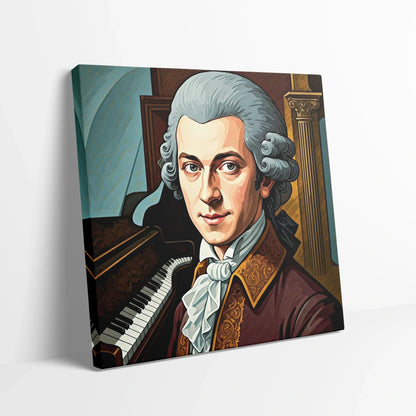 Tablou Modern - Portret Cubist Al Lui Mozart - vedere din lateral