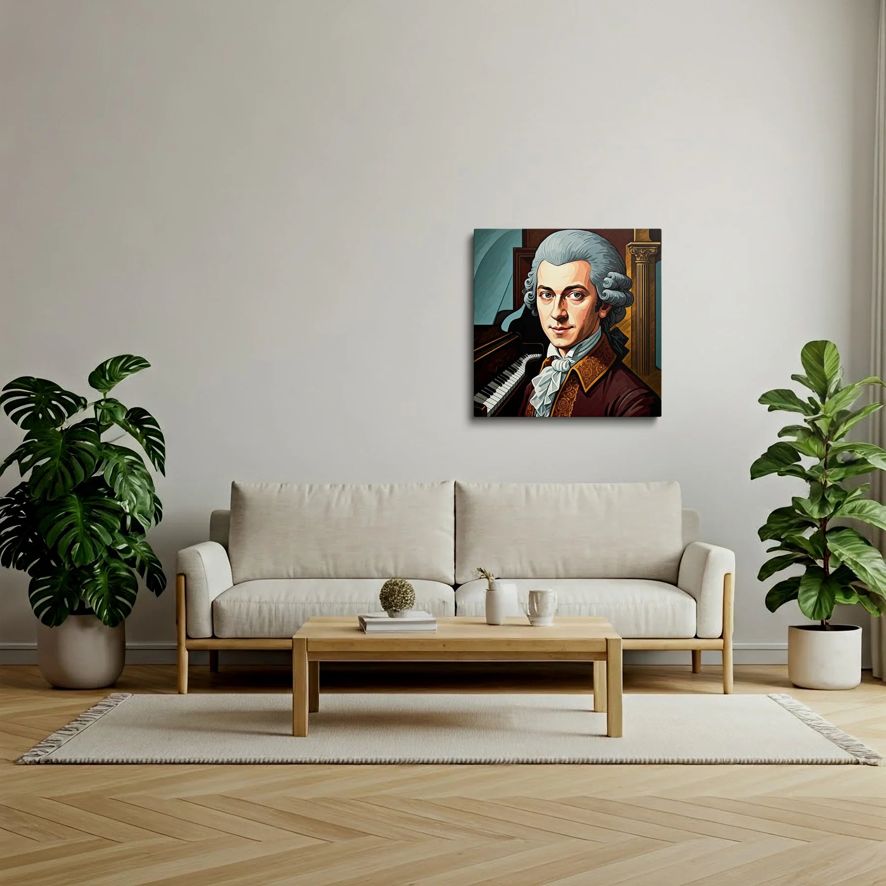 Tablou Modern - Portret Cubist Al Lui Mozart - vedere living