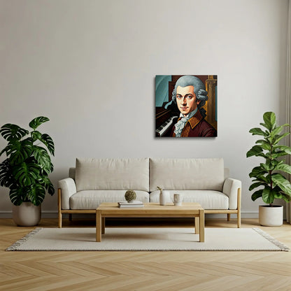 Tablou Modern - Portret Cubist Al Lui Mozart - vedere living