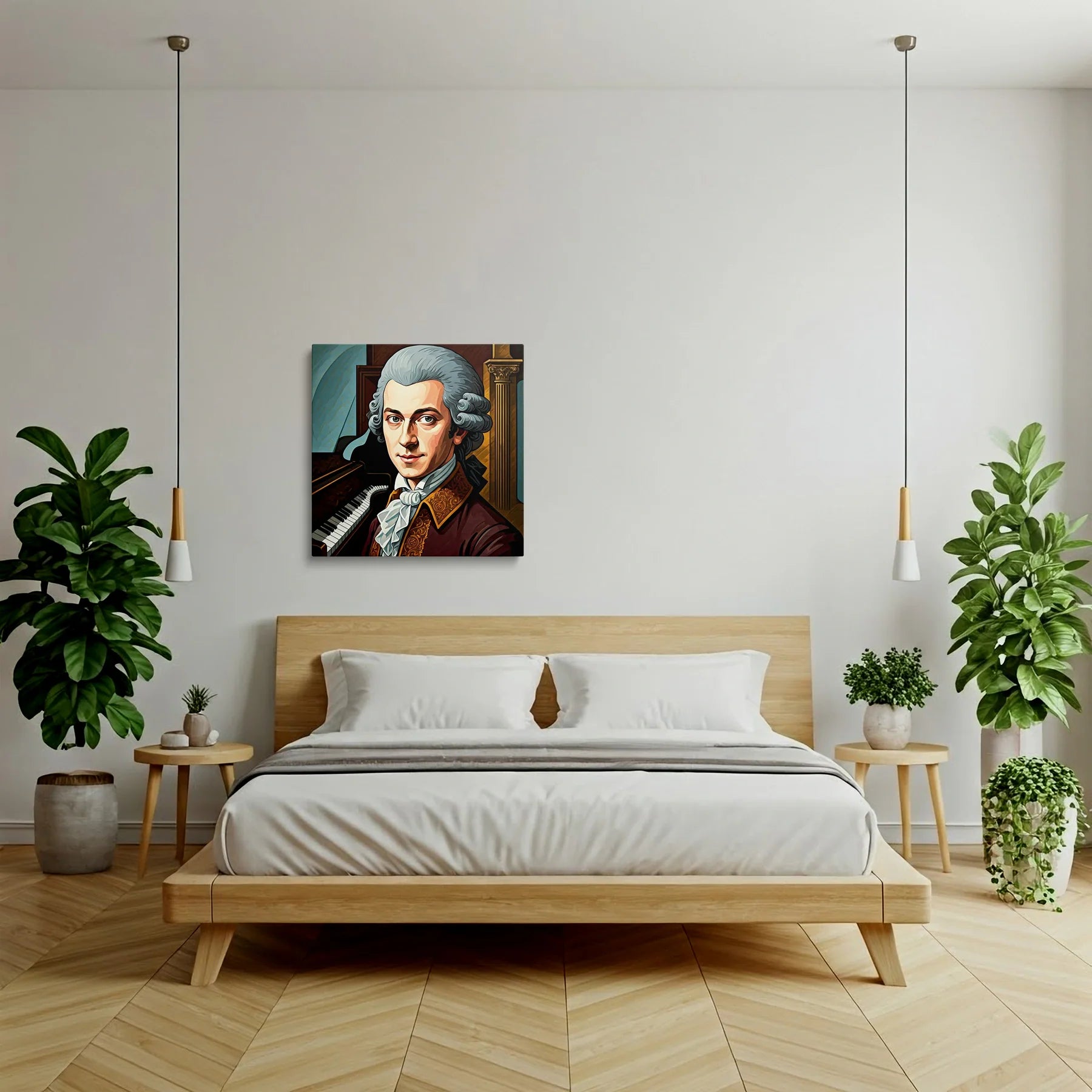 Tablou Modern - Portret Cubist Al Lui Mozart - vedere dormitor